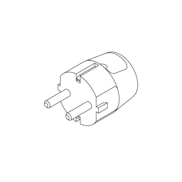 Schutzkontaktstecker weiß Schuko-Zentralstecker weiß